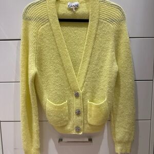 GANNI Women's Yellow Sweater